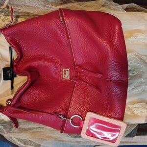 Dooney & Bourke Pink Pebbled Leather Shoulder Bag